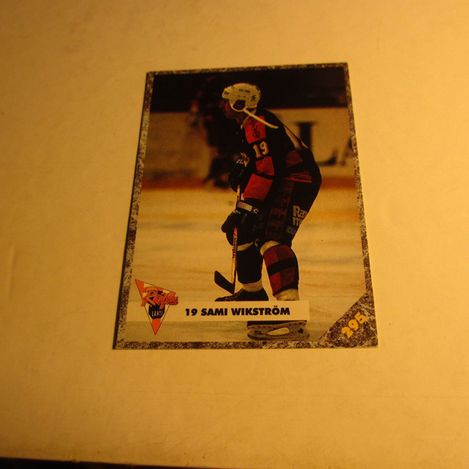leaf jääkiekkokortti reipas lahti -93 sami wikström