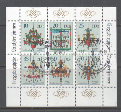 Saksa DDR  1990 Mi 3289-94 arkki.
