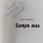 Niilo Päätalo : Lumen maa (signeerattu, tekijän omiste) - pikkukuva 3