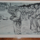 Jatkosota Kenttähartaus Sotapiirros Lindeberg 1942 - pikkukuva 1