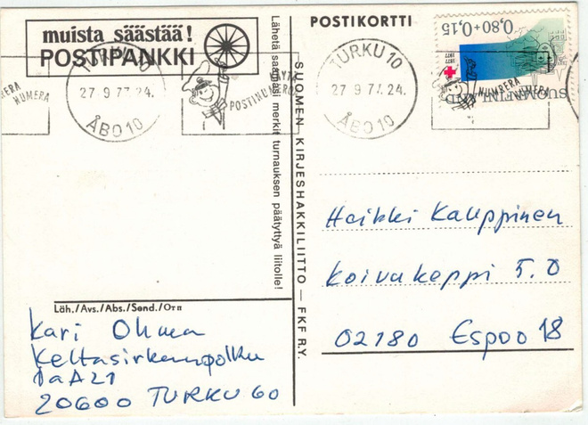 1977 PR 80p  postikortti