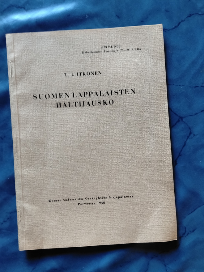 t j itkonen suomenlappalaisten haltiausko