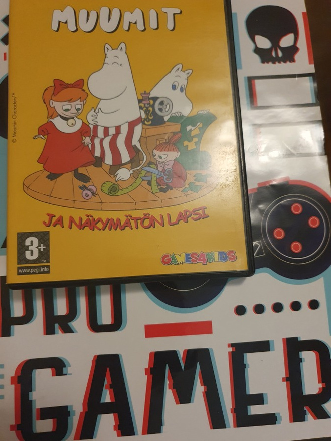 Muumit ja näkymätön lapsi (vain pelin kotelot)