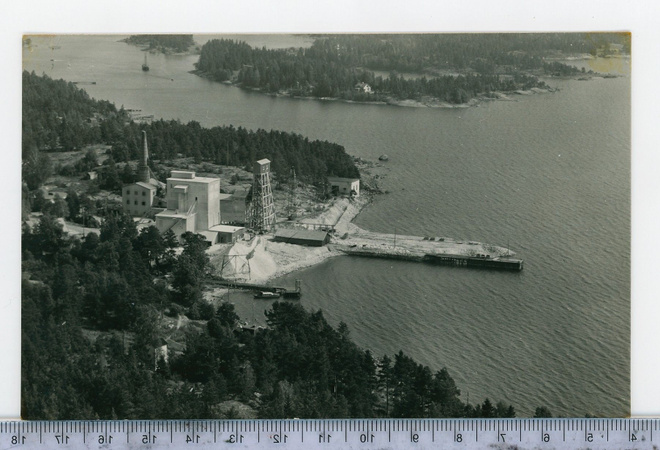 Sipoo ilmakuva Kalkkitehdas 1958 kuva. Jansson