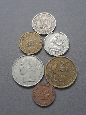 kolikkosetti 1950, 6kpl