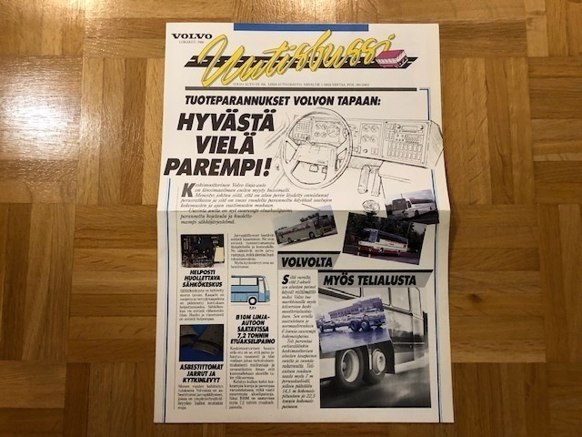 Lehti Volvo Uutisbussi lokakuu 1986