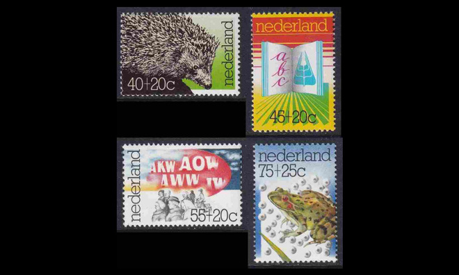 Alankomaat 1070-3 ** Hyväntekeväisyys (1976)