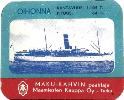 Kahvilappu Oihonna