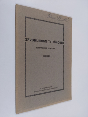 Savonlinnan tyttökoulu lukuvuonna 1924-1925