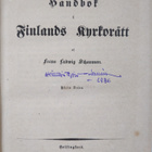 Frans Ludwig Schauman : Handbok i Finlands Kyrkorätt - pikkukuva 3