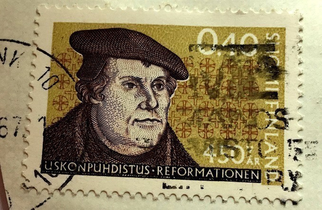Martti Luther Uskonpuhdistaja Postimerkki v. 1967