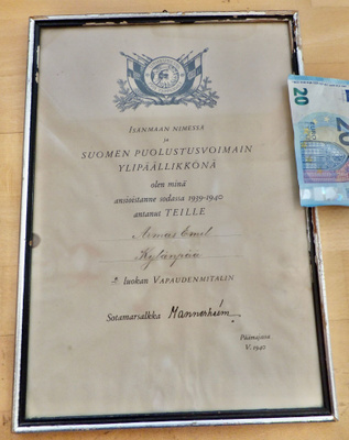 VANHA Luovari Vapaudenmitali 1939 2 lk 1940