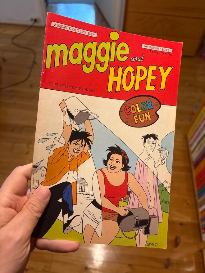 Jaime Hernandez Maggie and Hopey color fun