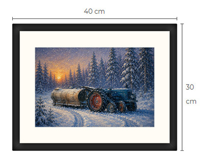 Uusi Fordson traktori art print 30 cm x 40 cm