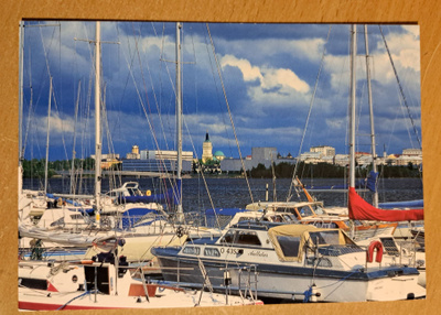 Oulu, purjeveneitä satamassa, kulkenut 1997