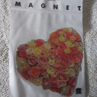 Magneetti / Jääkaappimagneetti sydämen muotoinen Ruusukimppu - pikkukuva 1