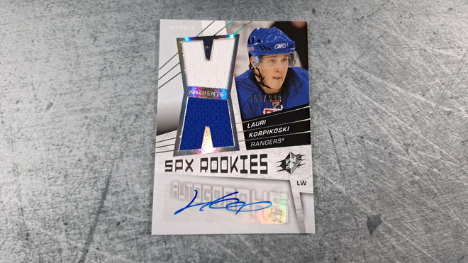 Lauri Korpikoski 2008-09 Spx Rookie Auto Jersey