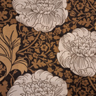 Verho krysanteemikuviolla ruskea beige - pikkukuva 1