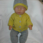 Neulepuku, pipo ja sukat baby born nukelle. - pikkukuva 1