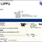 Kaksi lippua Vesalan konserttiin 29.10.2026 - pikkukuva 2