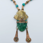 Maya -intiaanin kaulakoru , Casa Maya Mexico Brass Copper.. - pikkukuva 1