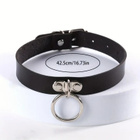 Seksikäs musta kaulapanta choker renkaalla BDSM-tyyli - pikkukuva 3