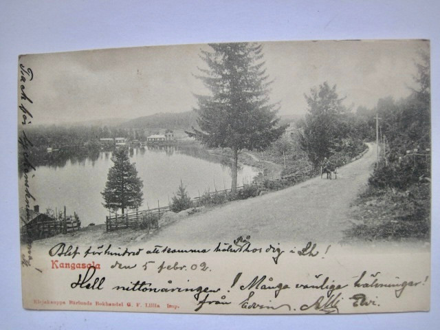 VANHA Postikortti Kangasala 1902
