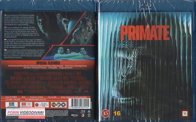 Primate	(57 463)	UUSI	-FI-	BLU-RAY				2025	, splatter