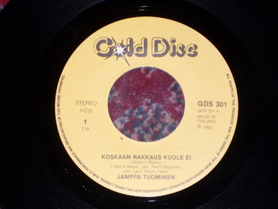 7" JAMPPA TUOMINEN Koskaan Rakkaus Kuole Ei - single 1982 EX