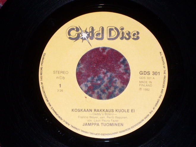 7" JAMPPA TUOMINEN Koskaan Rakkaus Kuole Ei - single 1982 EX