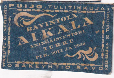 Turku, Aikala , Osakeyhtiö Savo, Puijo . s47