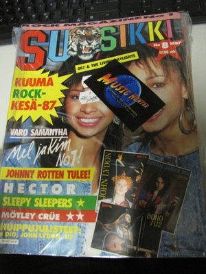 SUOSIKKI LEHTI #8/1987 +JULISTEESSA DIO,U2 JA LYDON
