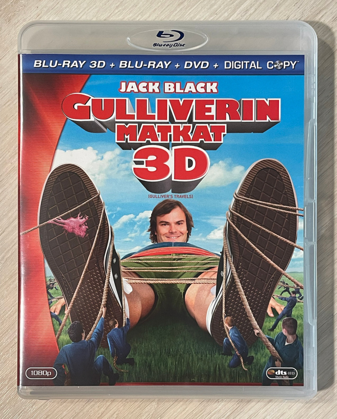 Gulliverin matkat (2010) Blu-ray 3D + Blu-ray + DVD (UUSI)