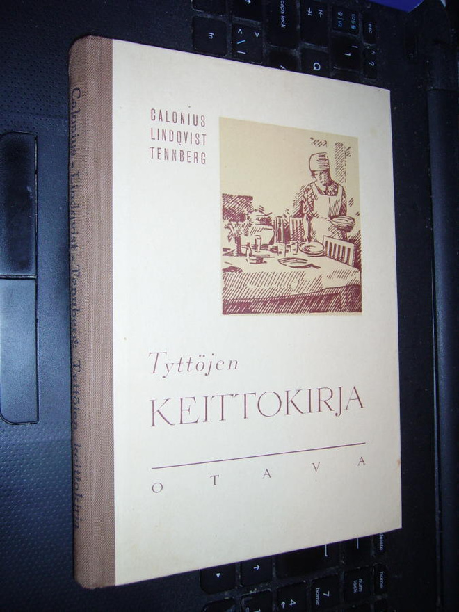 Calonius ym.: Tyttöjen keittokirja ( 4 p. 1938 ) sis. postik