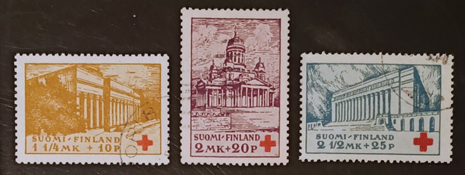 1932 Punainen Risti - leimattu sarja
