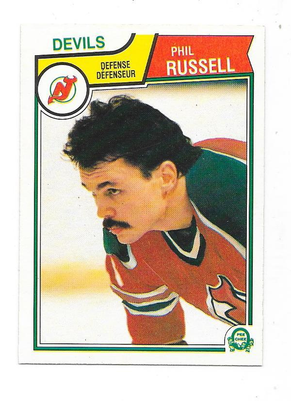 1983-84 OPC #237 Phil Russell New Jersey Devils gooni