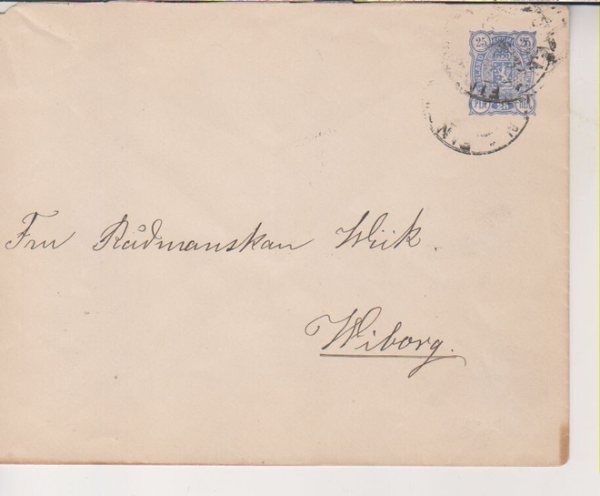 M 1889  25å Ehiö Viipuriin lähetettynä.
