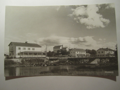 VANHA Postikortti Lappi Muonio 1950-l Alkup.Mallikappale