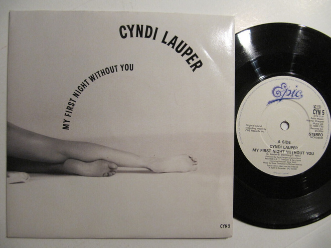 Cyndi Lauper My First Night Without You 7" sinkku