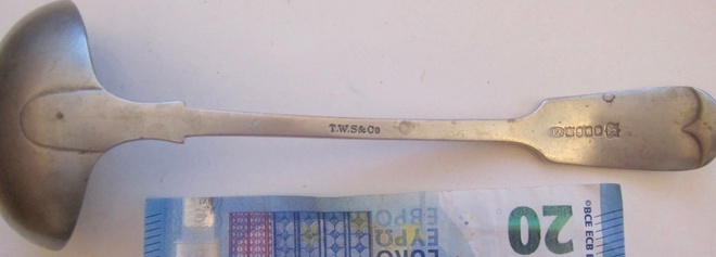 VANHA Kauha T.W.S. & Co KOMEAT Leimat