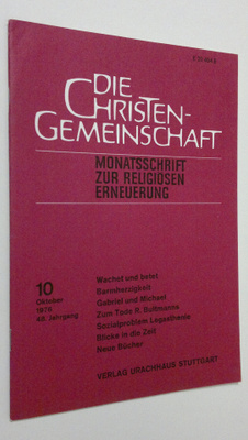 Die Christen-Gemeinschaft 10/1976 : Monatsschrift zur rel...