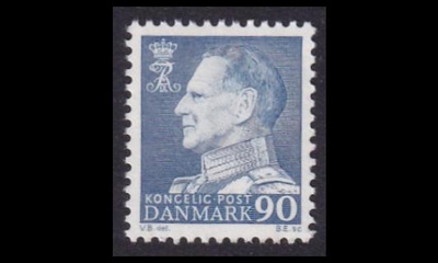 Tanska 460 ** Frederik 90 öre sininen (1967)