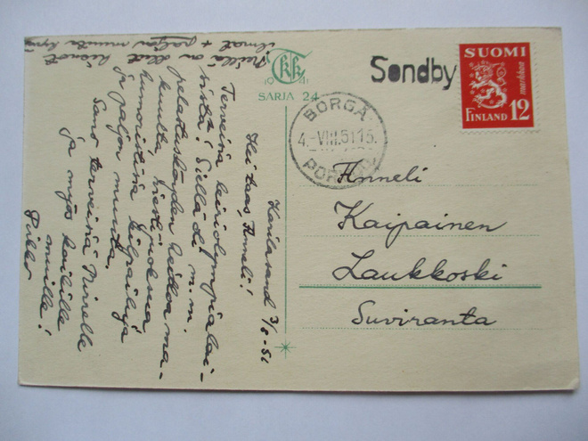 1951 Sondby rivil + Porvoo