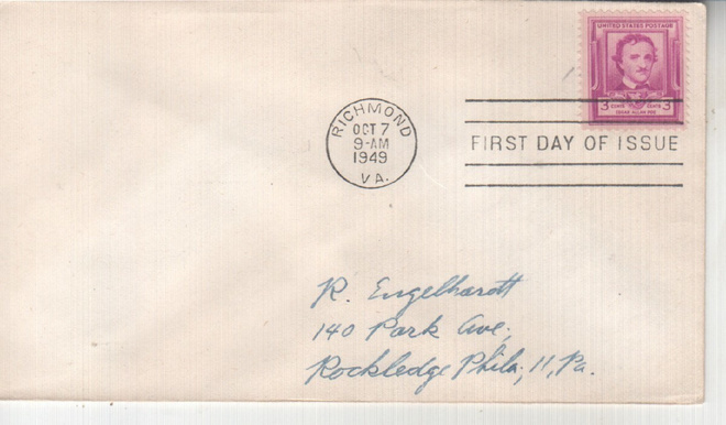 USA FDC  1949 allan poets