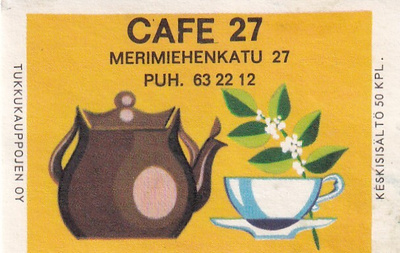 Cafe 27, Merimiehenkatu 27,  s108