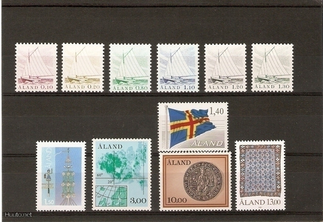 Ahvenanmaa yleismerkkejä vuosilta 1984-90