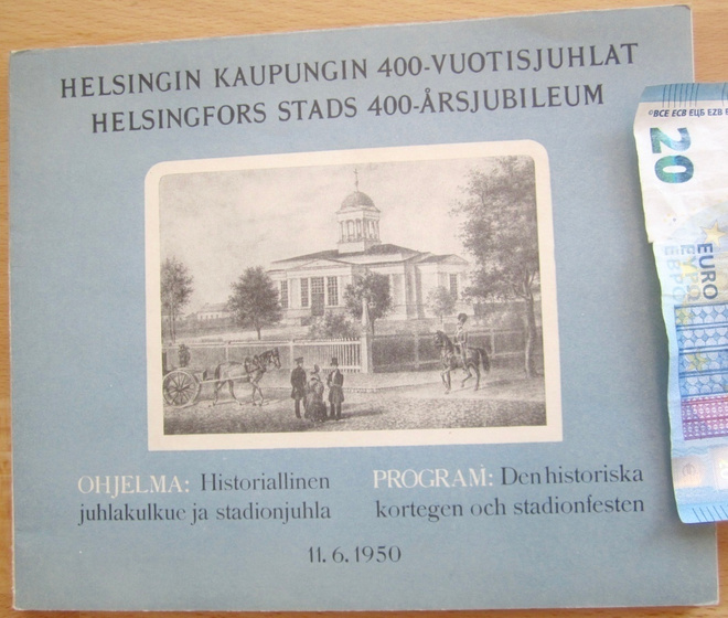 VANHA Ohjelma Helsinki 400-v. Juhlat 1950