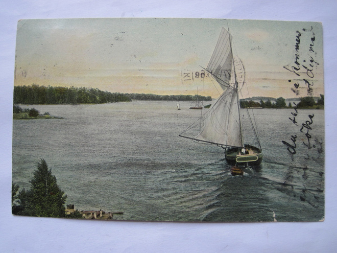 VANHA Postikortti Helsinki Laajasalo Hevosalmi 1908