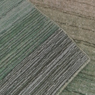 Vihreä villamatto paksu raidallinen 80 x 155 cm - pikkukuva 4