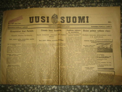 Sanomalehti :  Uusi Suomi 5.6.1921